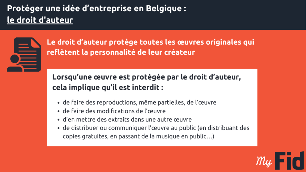 Le droit d'auteur pour protéger une idée d’entreprise en Belgique