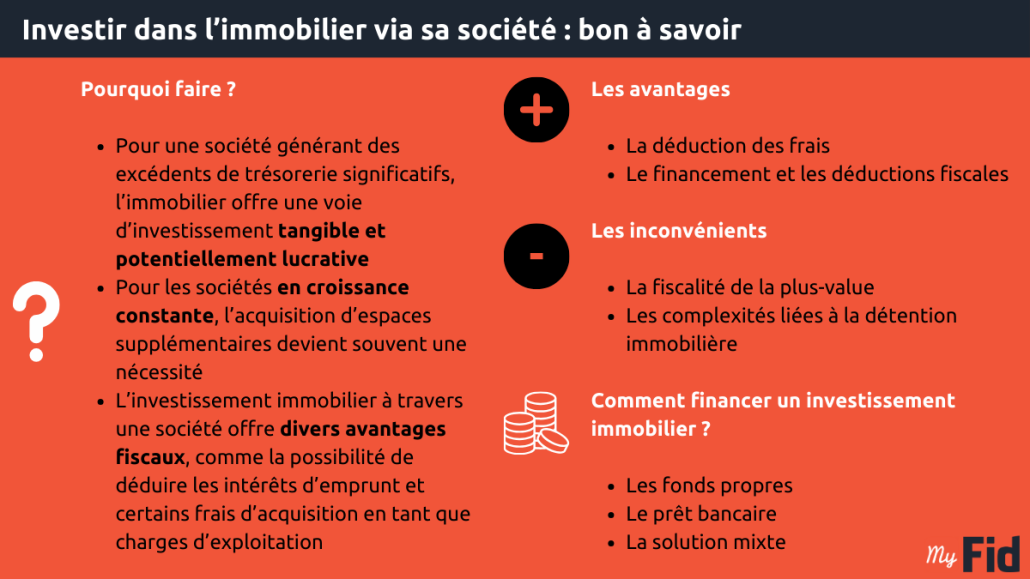 Résumé de l’investissement dans l’immobilier via sa société